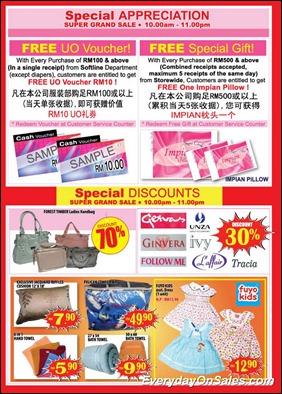 Malaysia Everyday On Sales: UO Superstores Grand Sales 2011